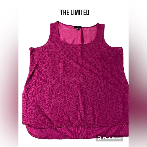 The Limited women’s burn out style high low tank top magenta p… - Picture 2 of 7